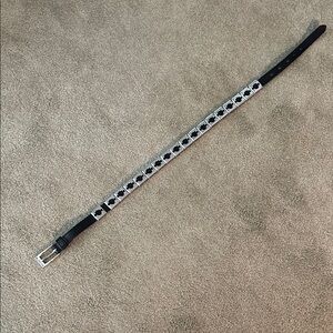 Harley-Davidson Black Leather Belt with Silver Buckle